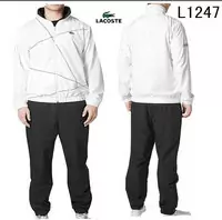 jogging lacoste sport wear survetement man 2013 chaud l1247 blanc noir